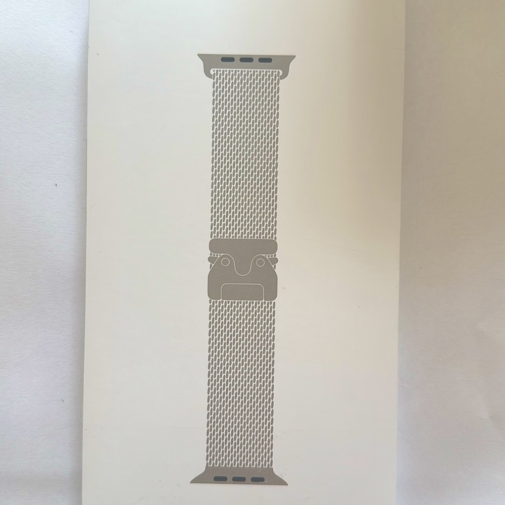 Apple iWatch 49mm NATURAL Titanium Milanese Loop size "L" for UltraII Sealed,NEW - Picture 6 of 14